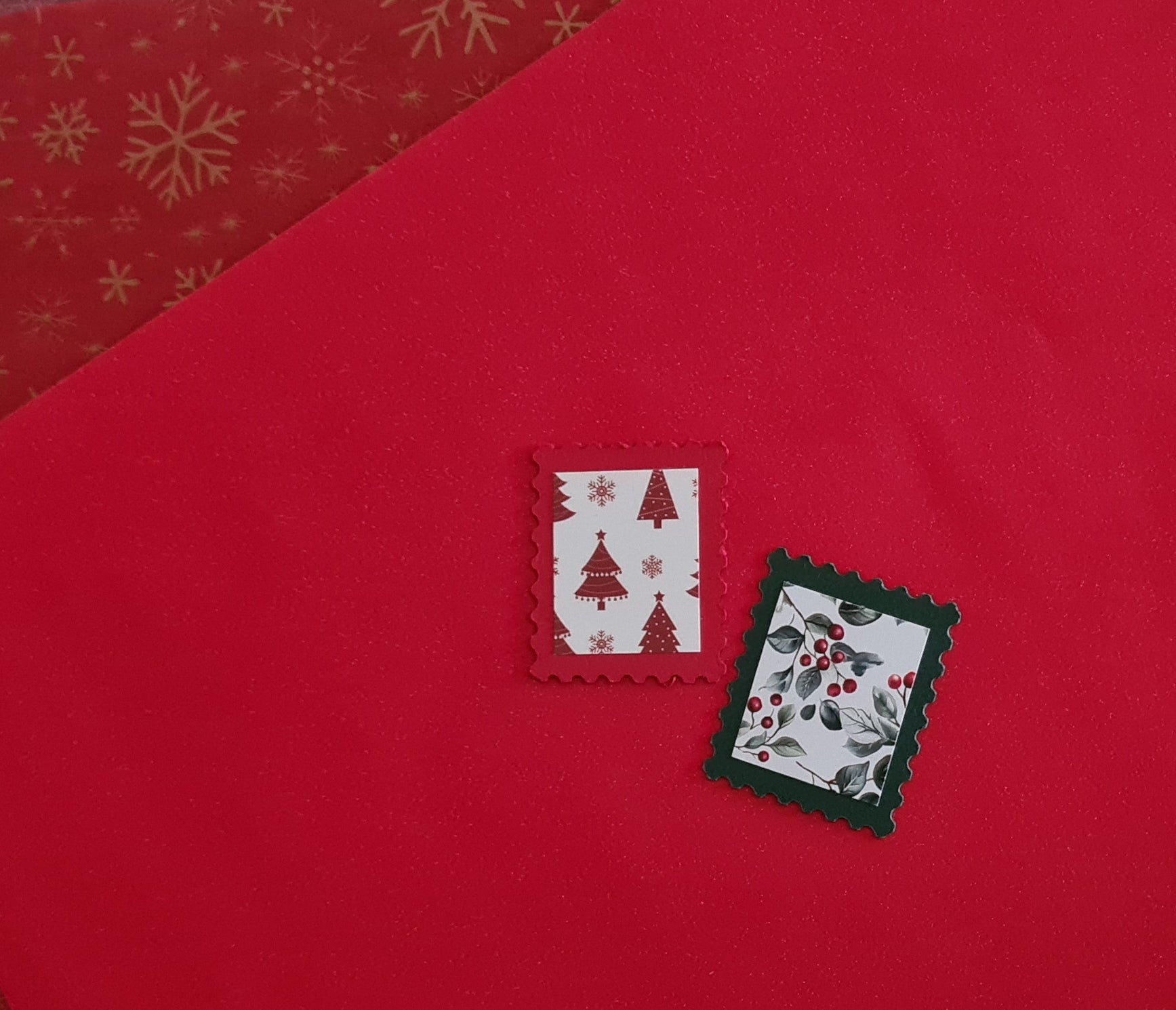 Découpe timbre de noël