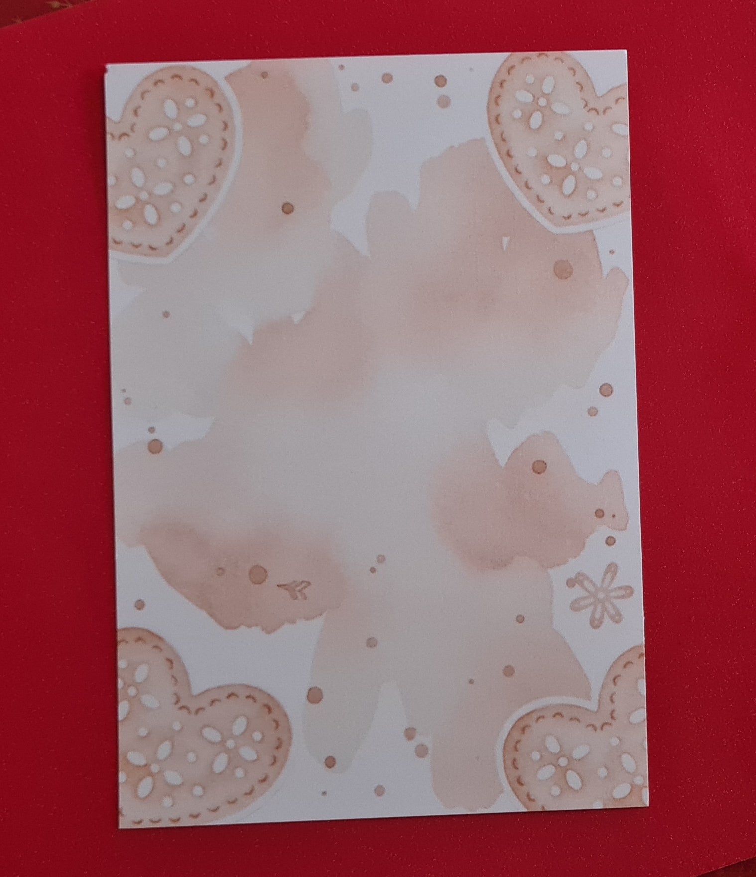 Papier de fond coeur beige