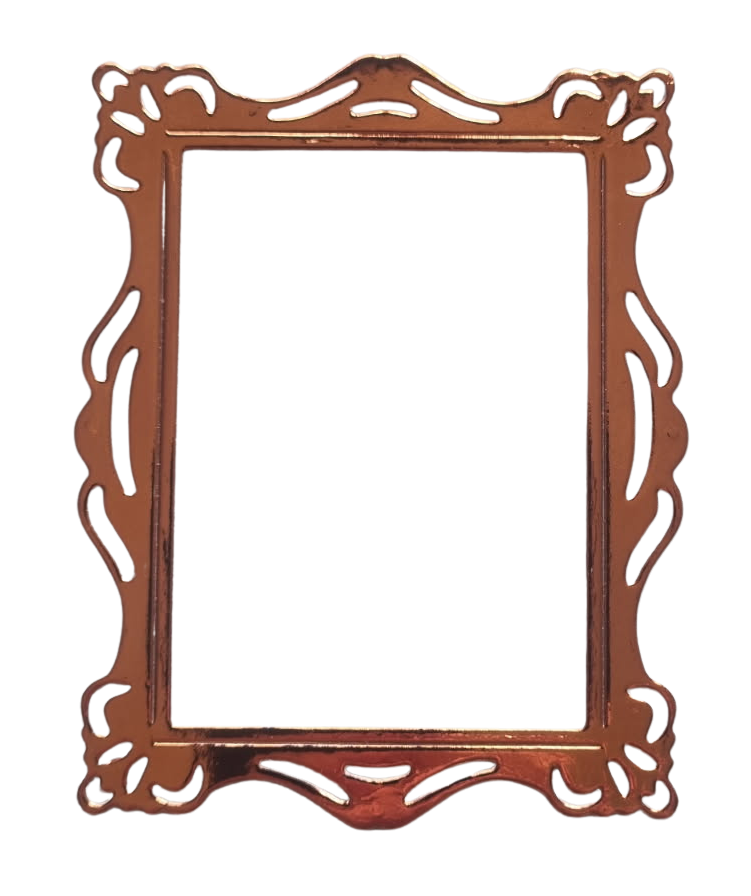 Embellissement cadre papier miroir orange