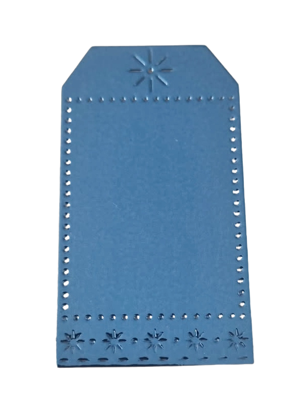 Etiquette flocon bleu miroir