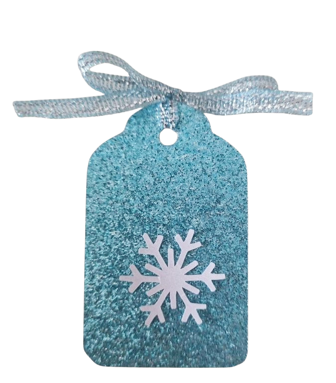 Etiquette pailletée