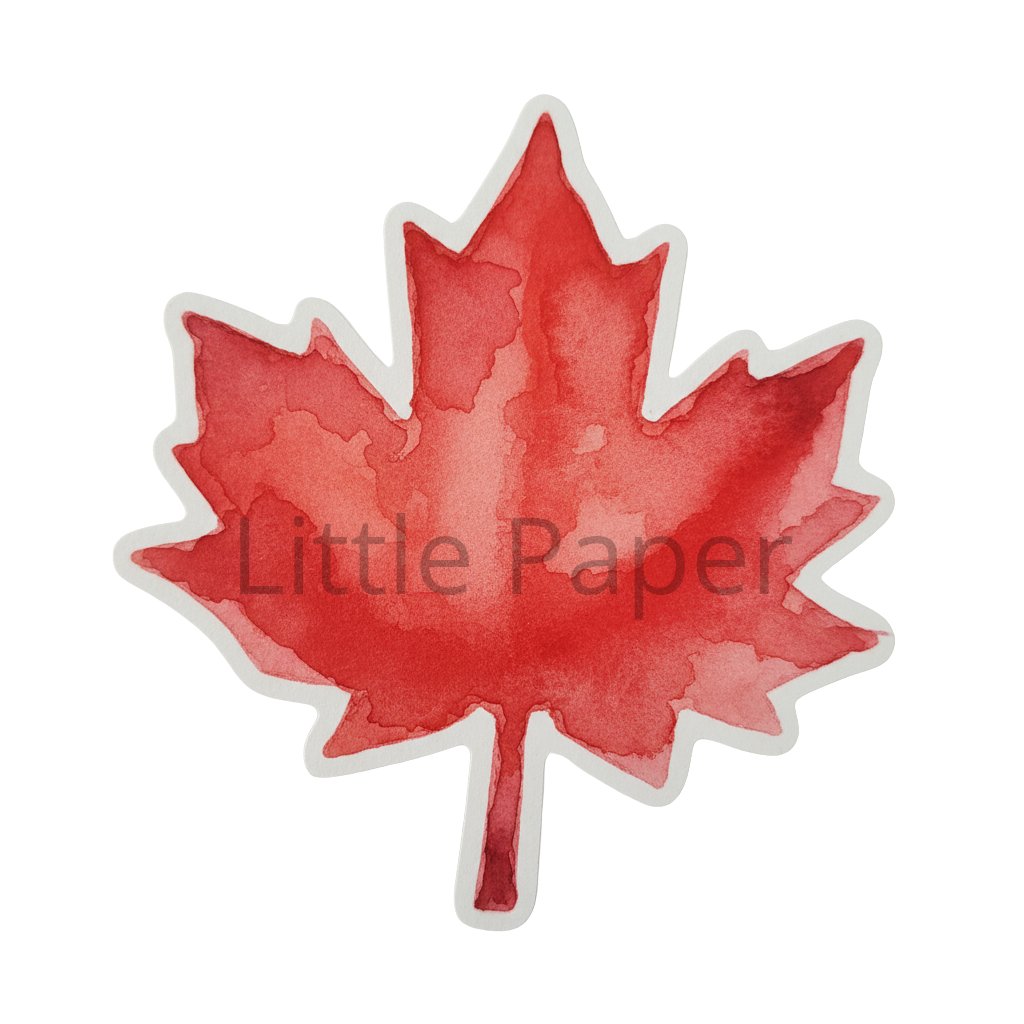 Stickers feuille d'automne rouge