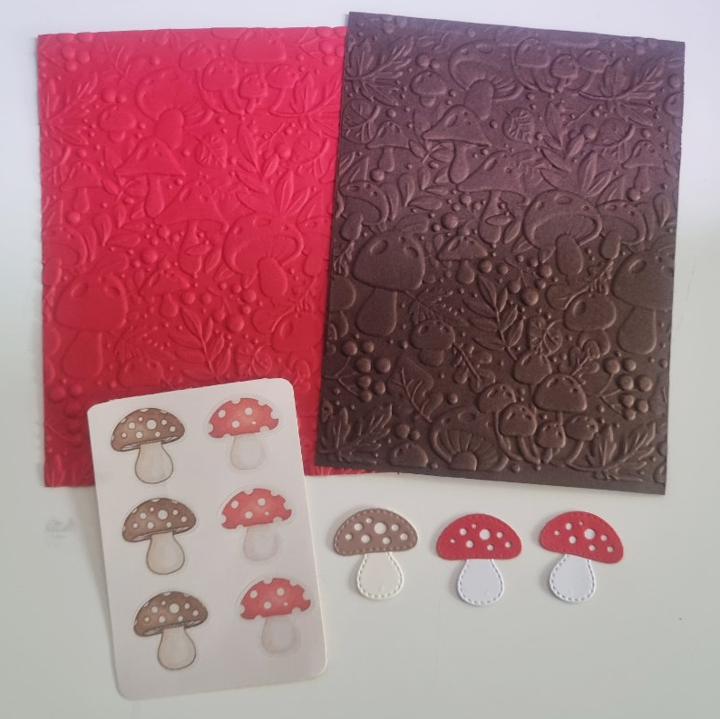 Pack stickers + embellissements thème champignon