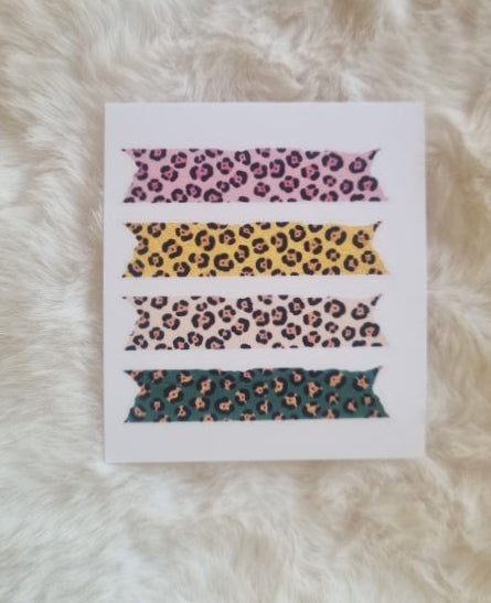 Mini planche de stickers washi léopard
