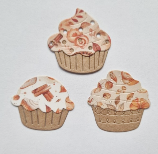 Pack embellissement trio de mini cupcakes