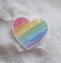 Stickers coeur arc en ciel