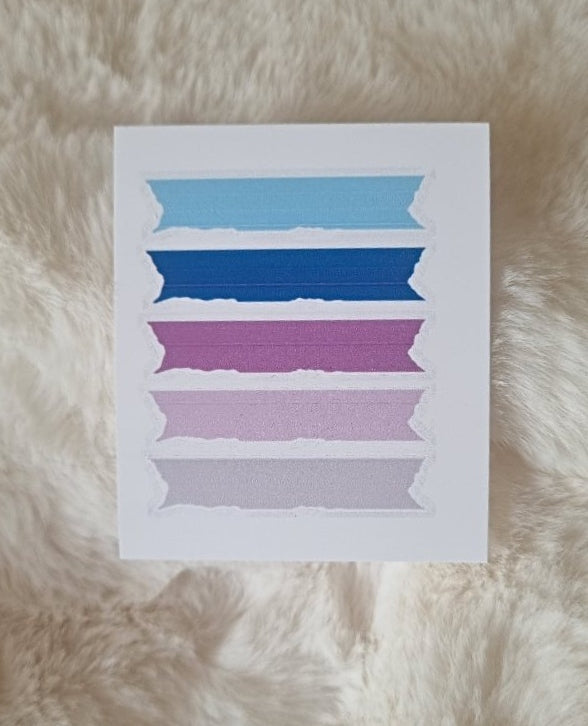 Mini planche de stickers washi