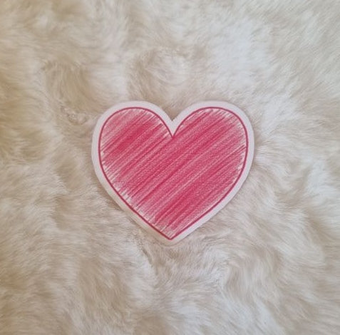 stickers coeur crayonné