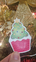 stickers cupcake sapin de noel