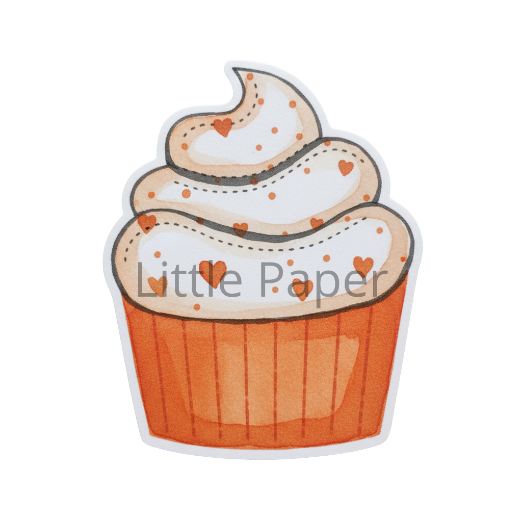 Stickers pumpkin cupcake