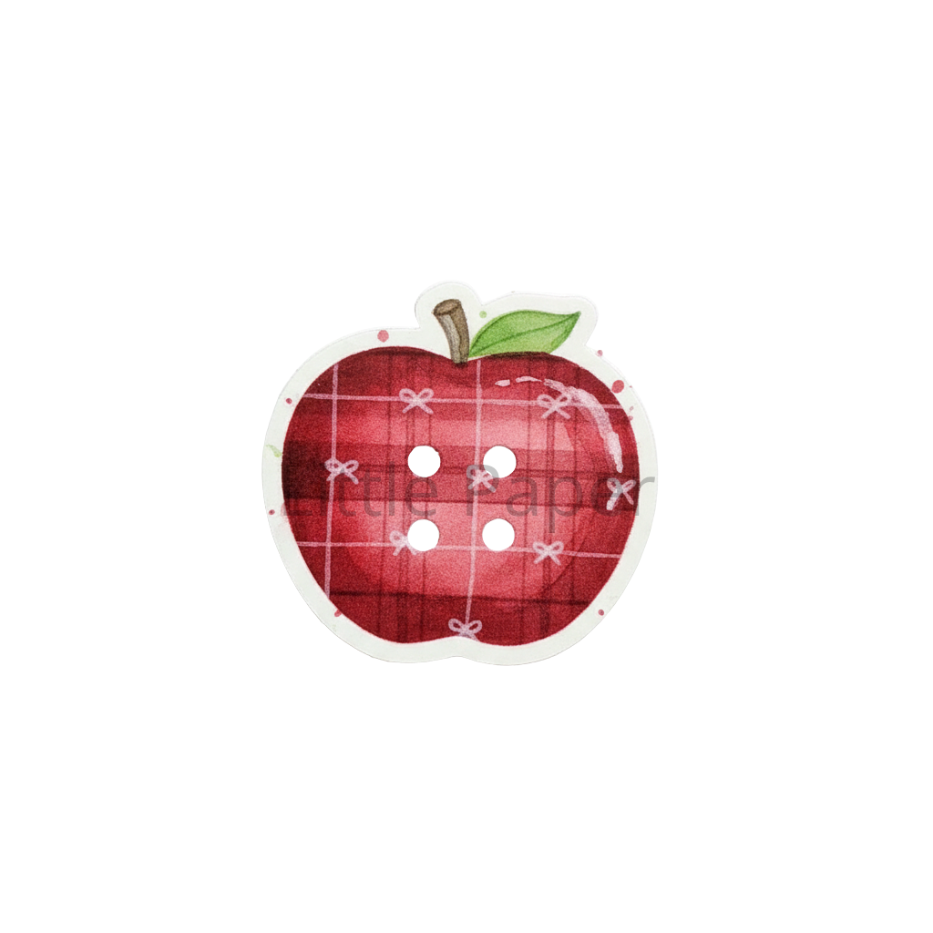 Stickers bouton pomme rouge