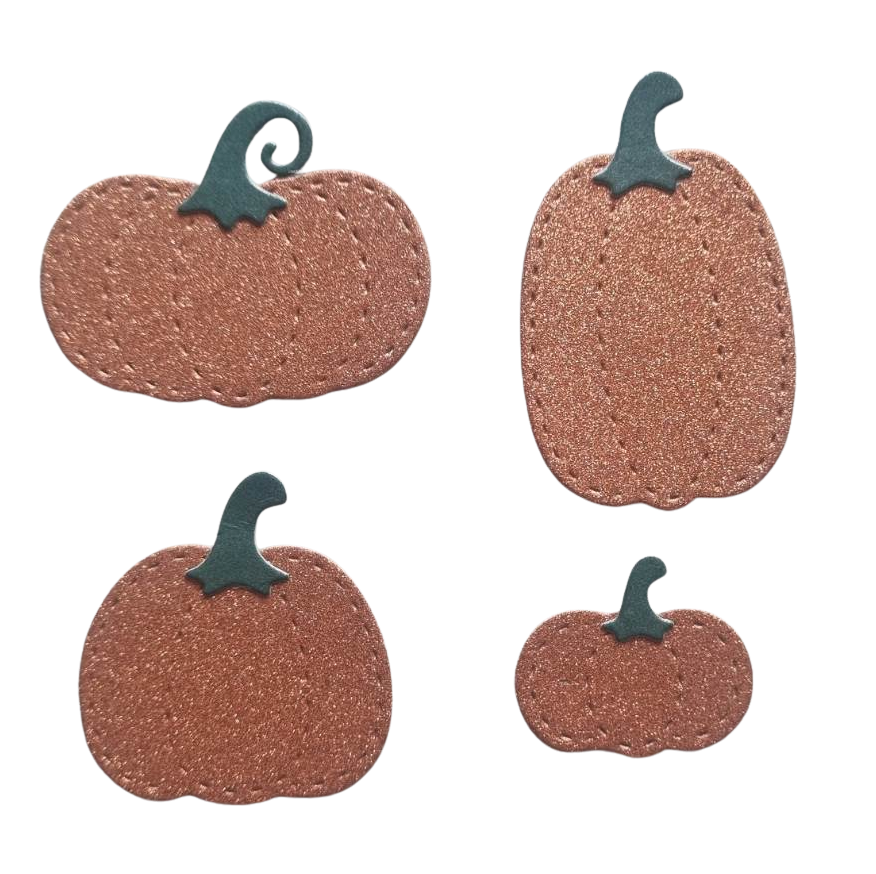 Pack de 4 citrouilles pailletés