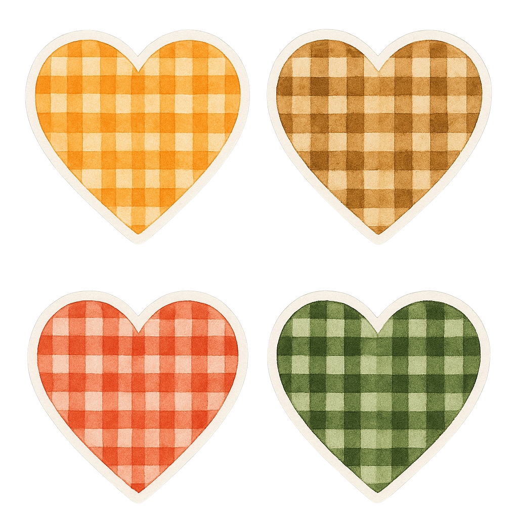 Planche de stickers coeur d'automne